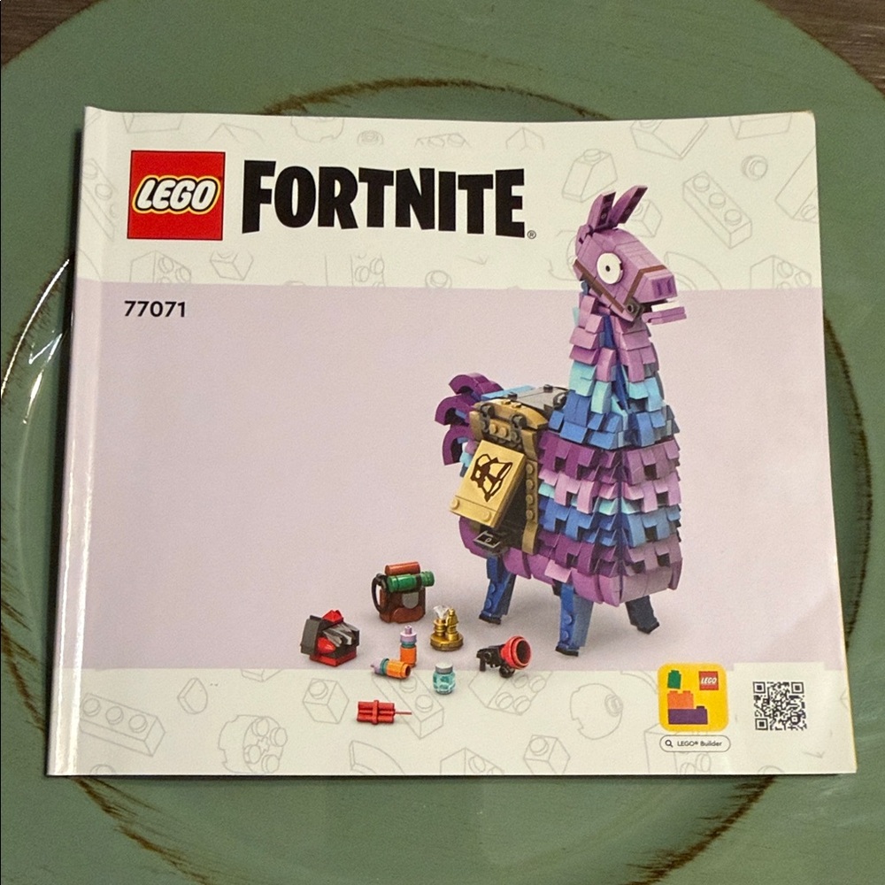 LEGO Fortnite Llama Building Set - Purple and Blue MANUAL ONLY